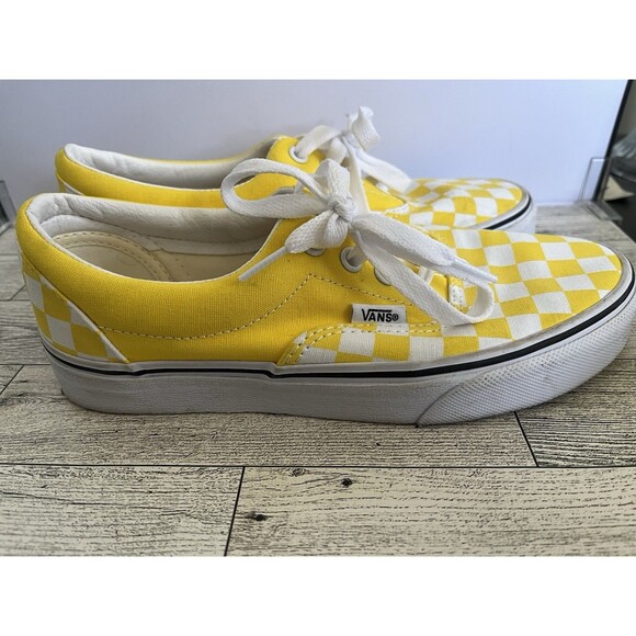VANS Old Skool Yellow Checkerboard Skateboard Sneakers US Men 4.5 Women 6.0 - Picture 7 of 12